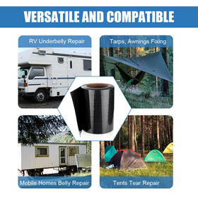 Ramkle repair patch covering underbelly tear, prevents further damage efficiently