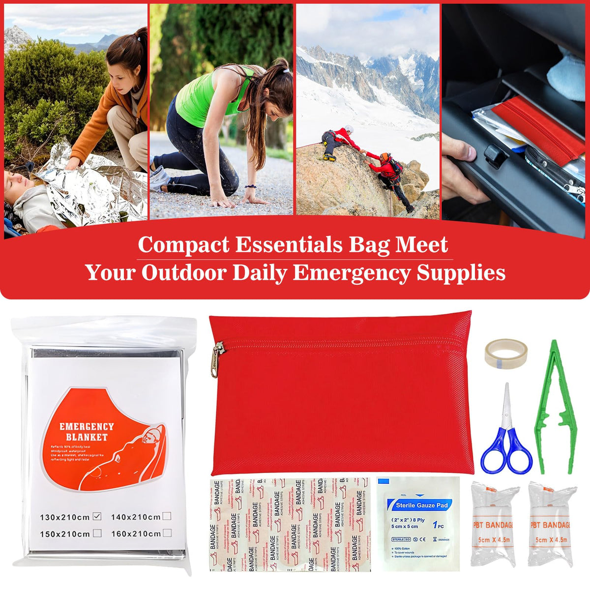 Ranallto first aid kit contents organized for quick wound care and stabilization