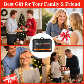 Ranallto inflating a car tire roadside showing fast recovery and safer travel