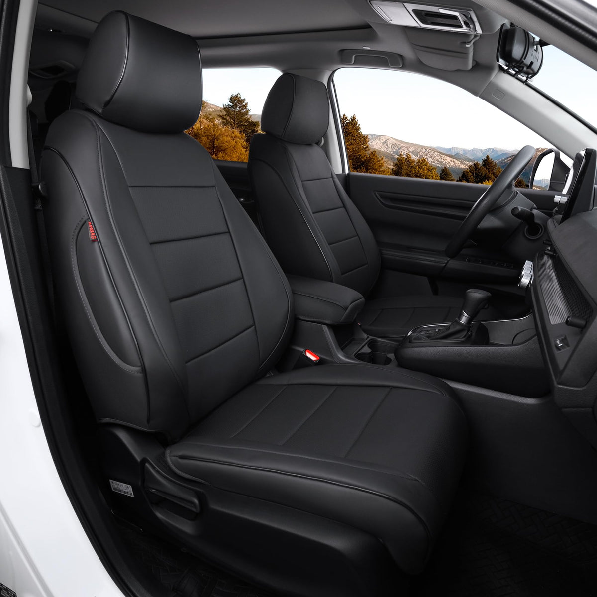 Ranaya front seat full view showing tailored fit and upgraded look