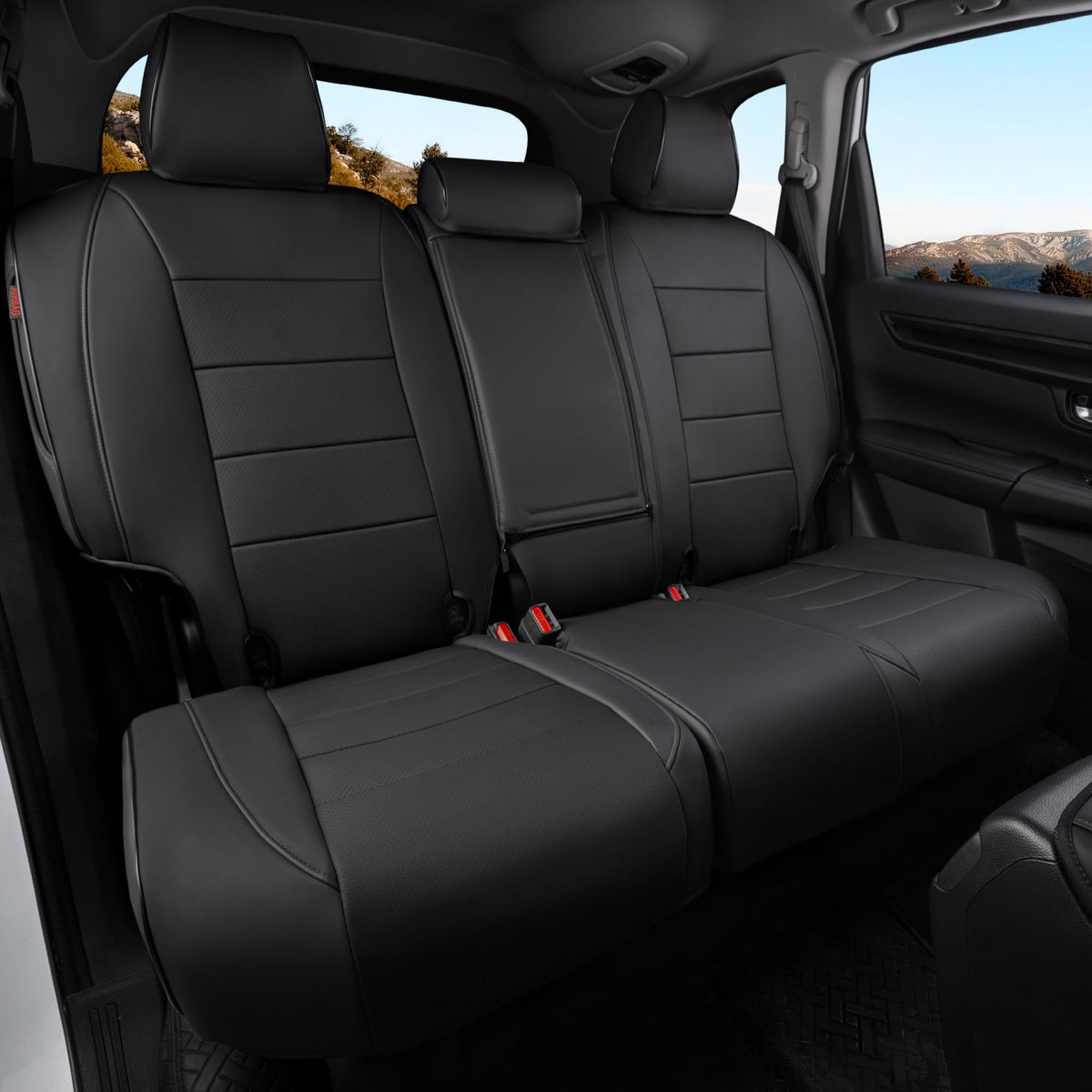 Ranaya rear seats wide view illustrating full 360° coverage and protection