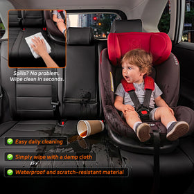 Ranaya seat with child seat fitted showing accessibility and secure anchoring