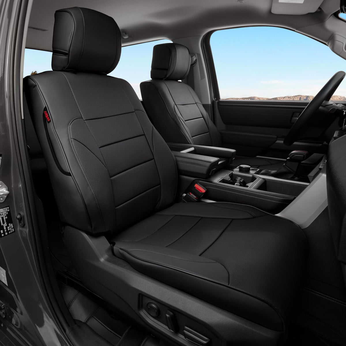 Ranaya front seat full view showing precise fit and upgraded appearance