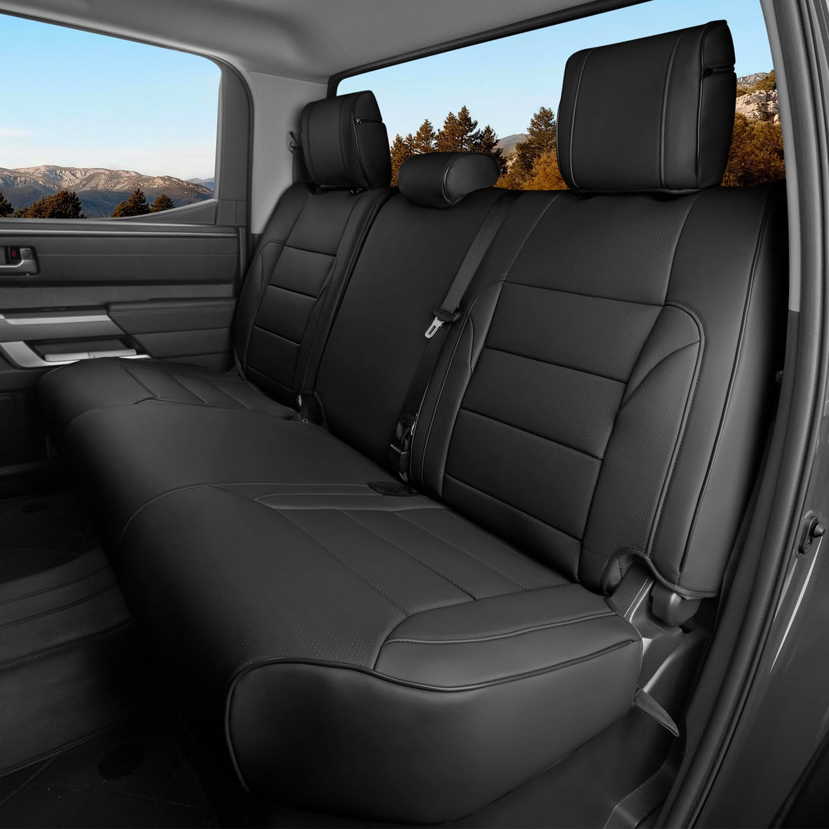 Ranaya rear seats demonstrating full coverage and clean protective look