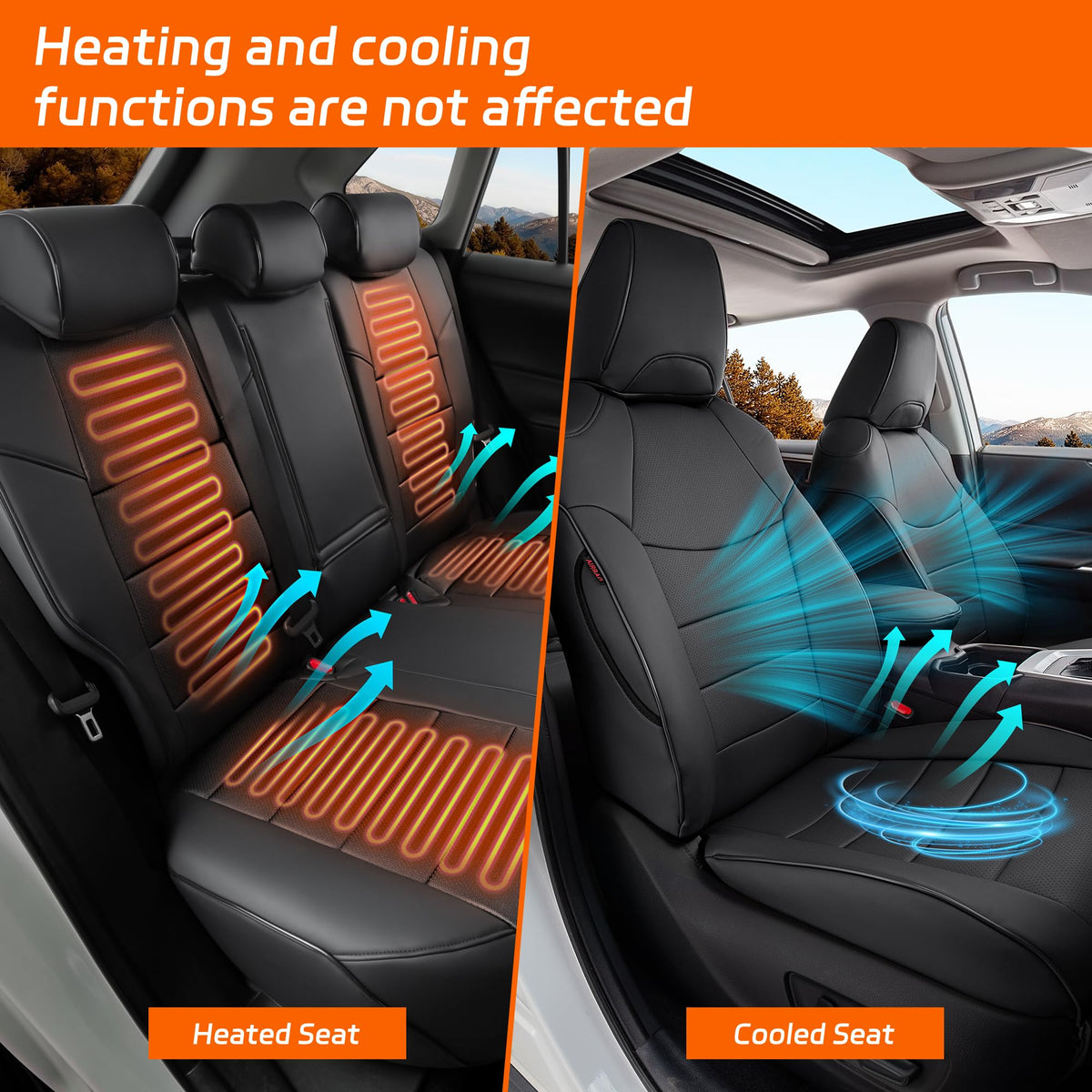 Ranaya seats in use during family roadtrip keeping upholstery protected