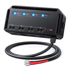 Randpow front view of fuse block showing ports and benefits organised wiring