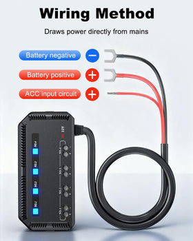 Randpow wiring connections and relay terminals highlighting secure installation