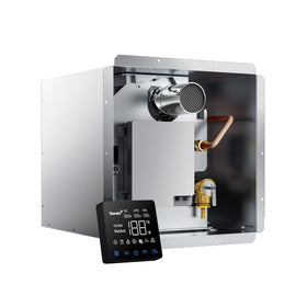 Ranein front panel view showing compact RV fit and easy access for service