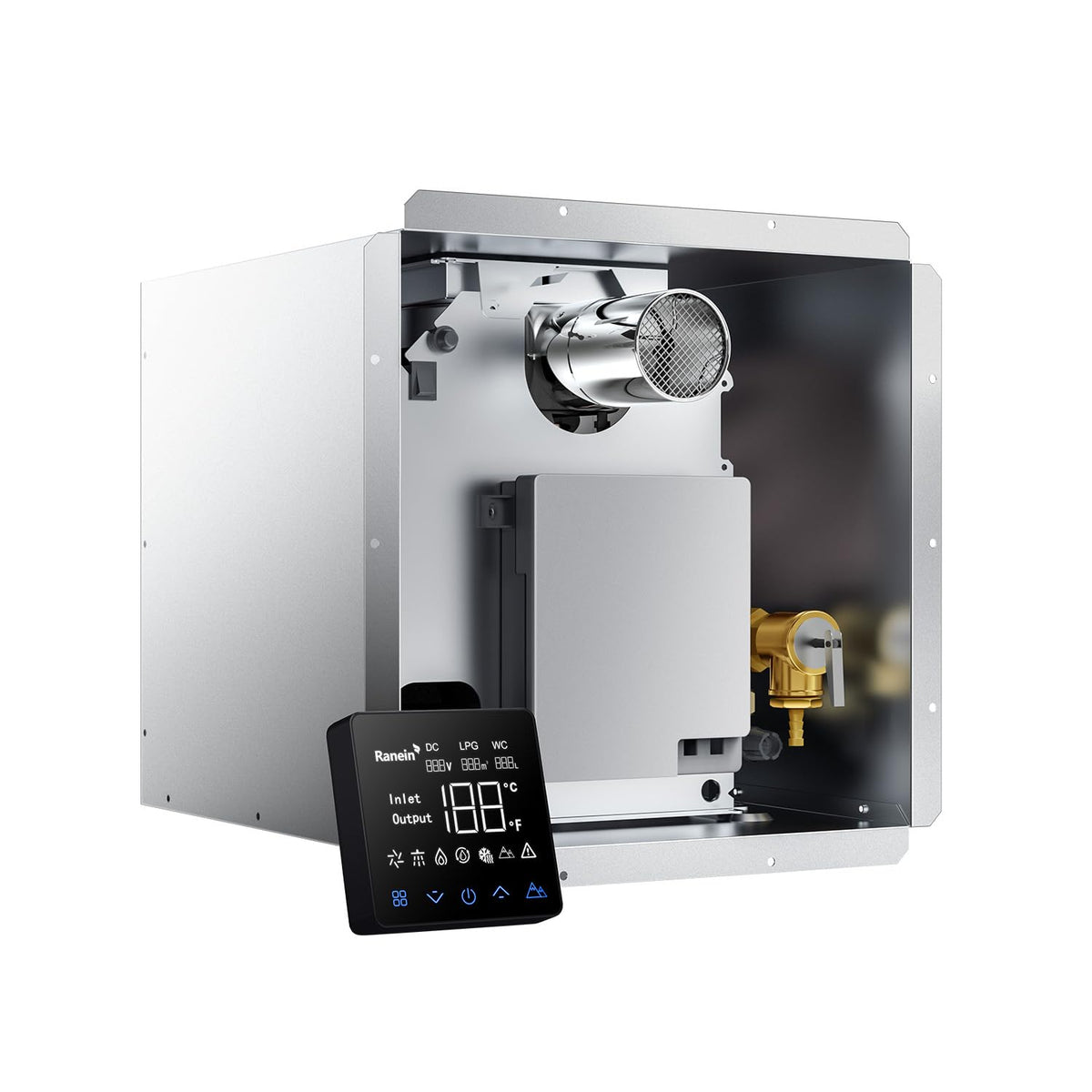 Ranein front panel showing controls and compact footprint benefit ease of access