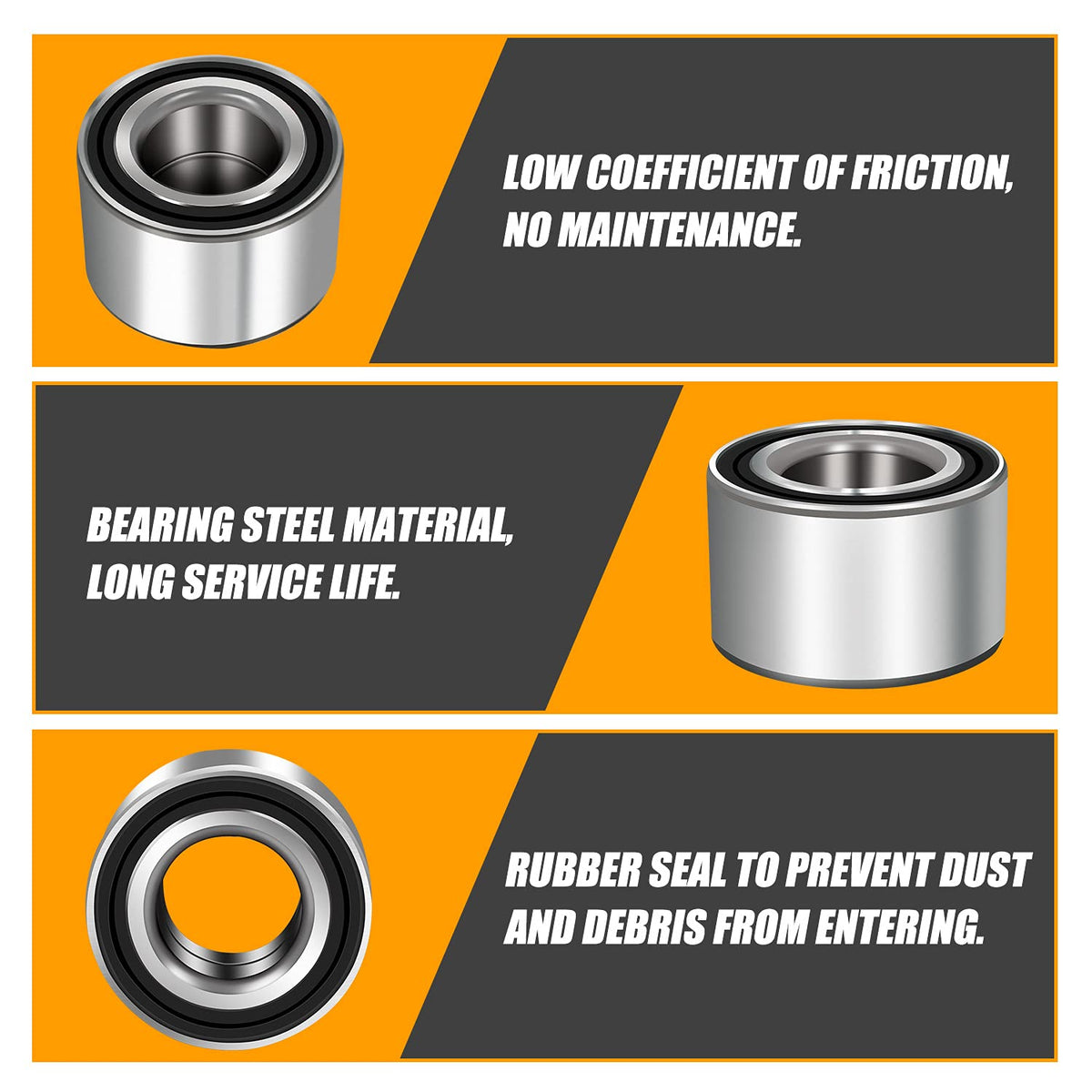 RANSOTO close-up of bearing rolling elements highlighting precision and reduced friction benefit