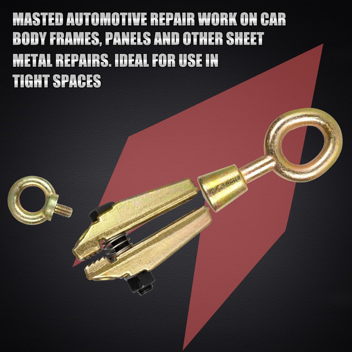 RANSOTO clamp attached to vehicle frame in use illustrating heavy-duty pulling advantage