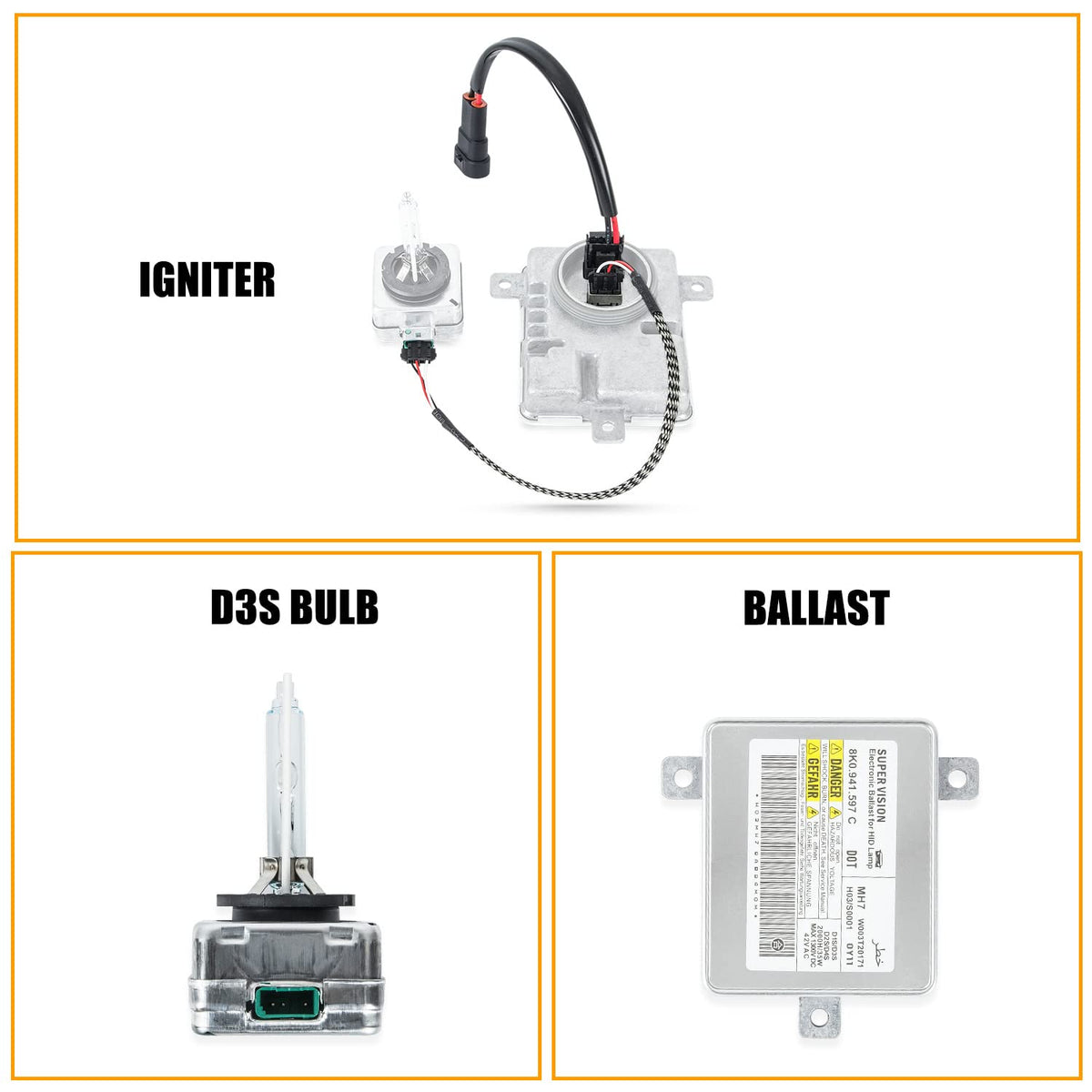 RANSOTO D3S bulb close-up delivering bright 6000K white illumination