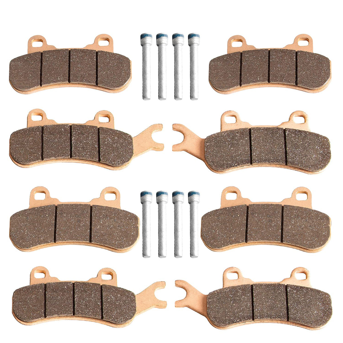 RANSOTO packaged front and rear brake pad kit showing complete contents and ready-to-install benefit