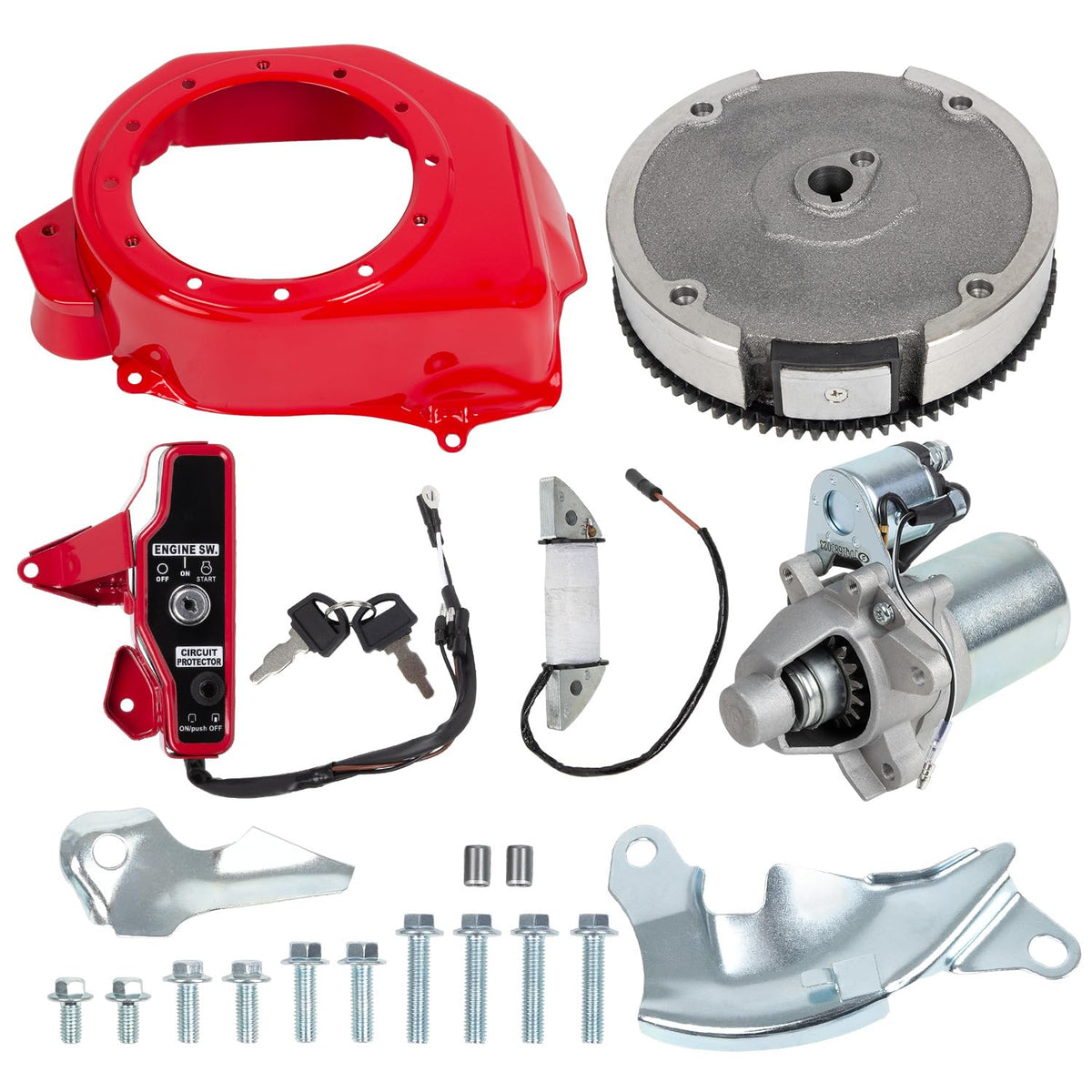RANSOTO front packaging showing full electric start kit and clear component layout benefit convenience