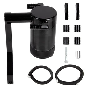 RANSOTO front view billet catch can showing compact durable design and improved intake protection