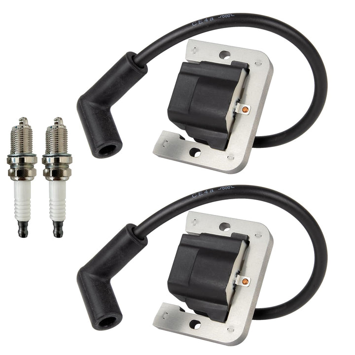 RANSOTO front view ignition coil kit showing fit and connectors for easy replacement