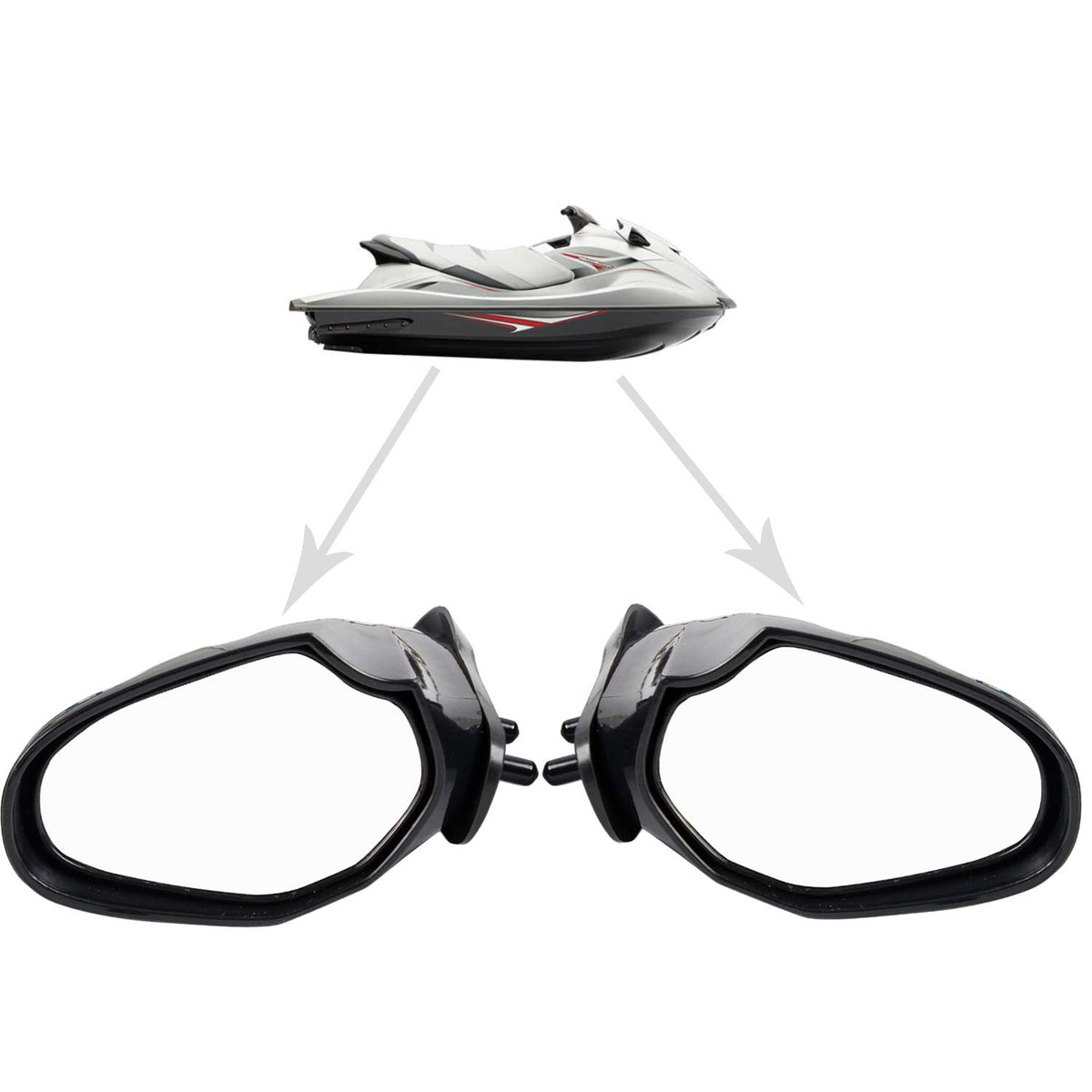 RANSOTO front view mirrors showing replacement fit and improved visibility