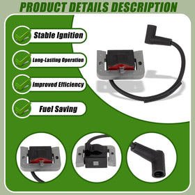 RANSOTO ignition coil label close-up displaying part number and compatibility benefits