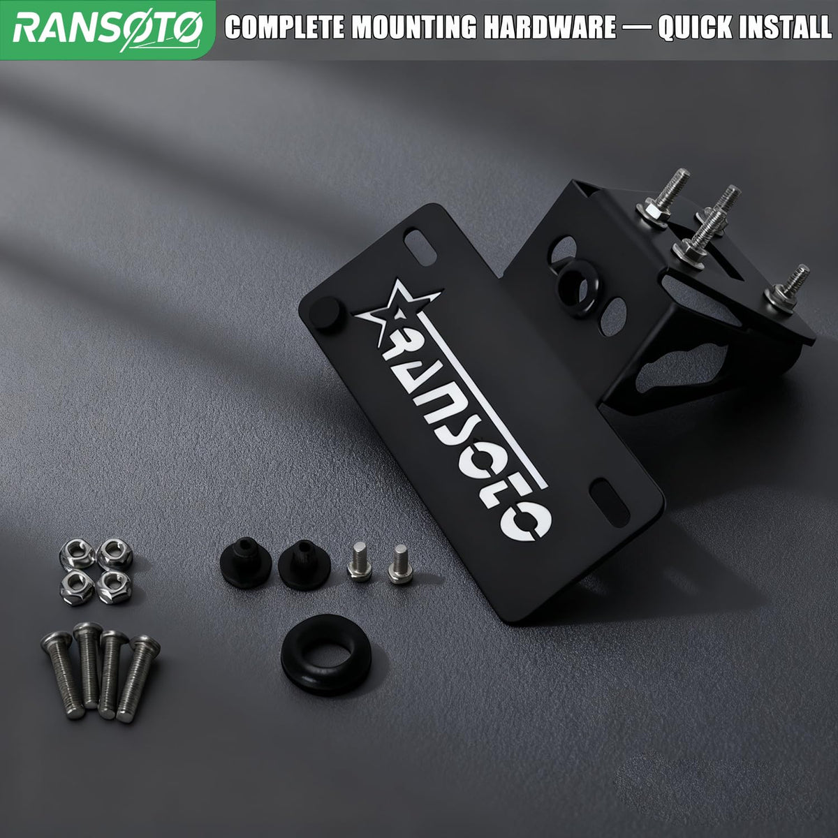 RANSOTO installed on a Kawasaki rear demonstrating compact tail tidy benefit
