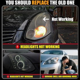 RANSOTO installed in headlight assembly showing restored factory lighting