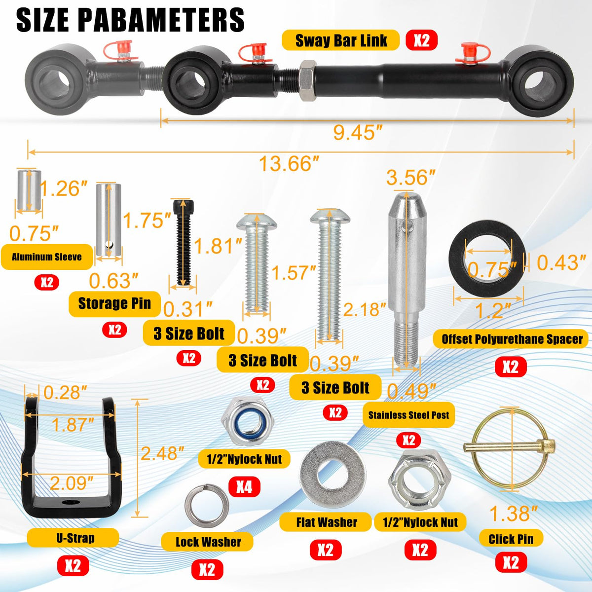 RANSOTO links installed on Jeep front suspension showing improved stability and fitment benefit