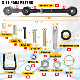 RANSOTO links installed on Jeep front suspension showing improved stability and fitment benefit