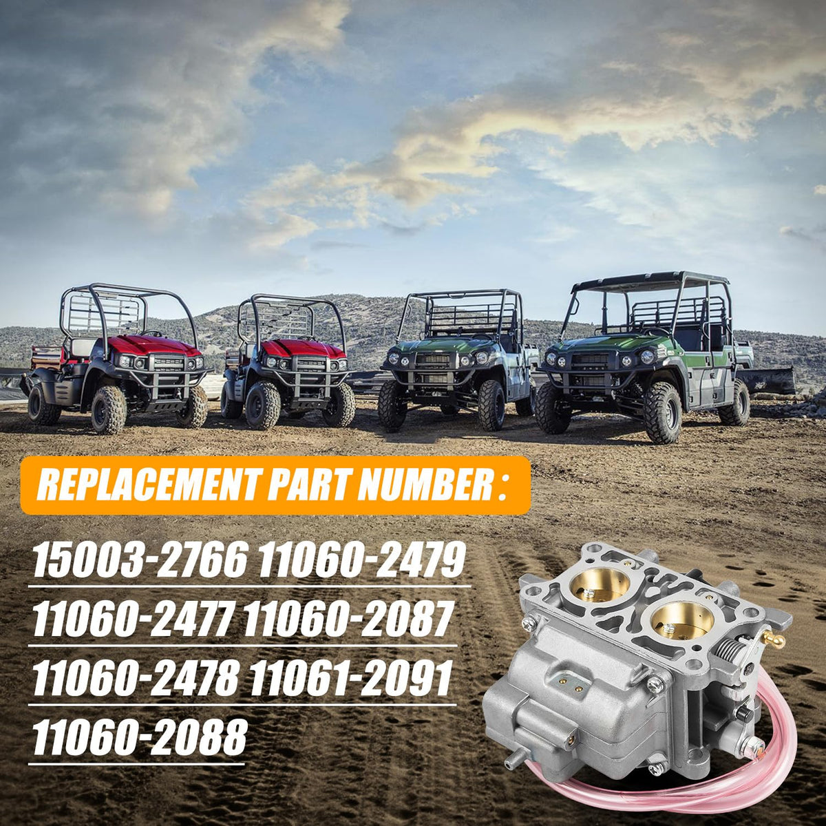 RANSOTO carburetor installed on a Kawasaki Mule demonstrating restored performance