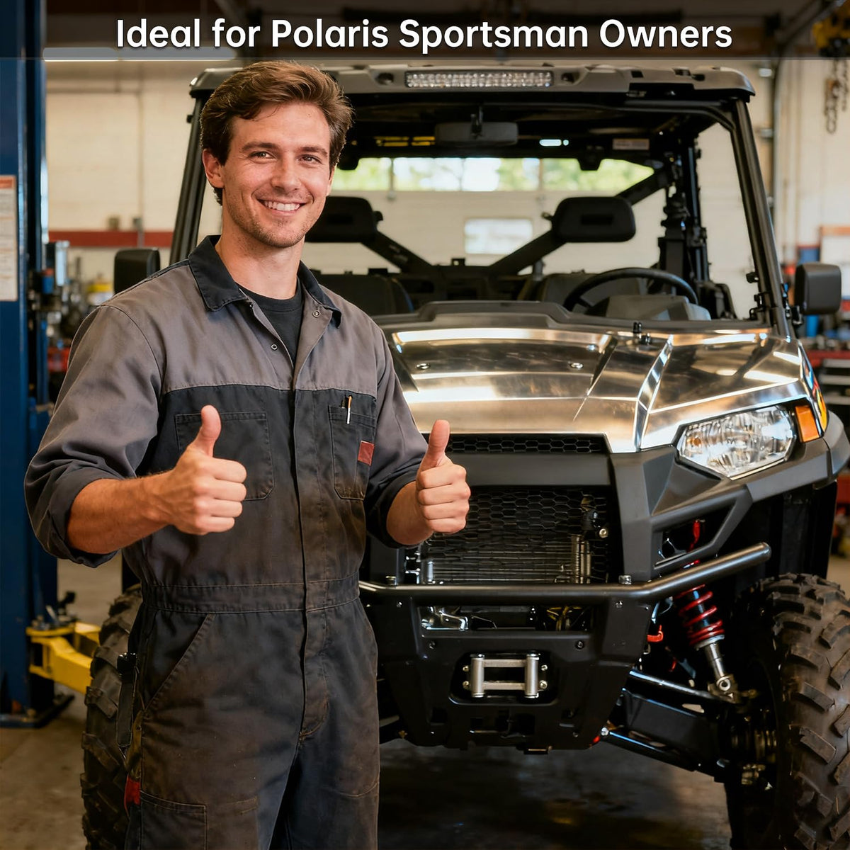 RANSOTO bushings on a Polaris Sportsman trail ride illustrating improved handling
