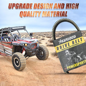 RANSOTO belt with ATV on trail showing durability and performance in off-road conditions