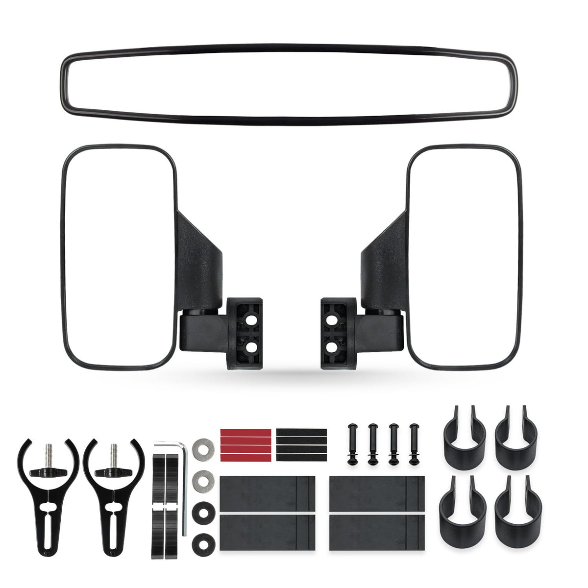 RANSOTO mirrors on UTV in trail setting for safer off-road driving