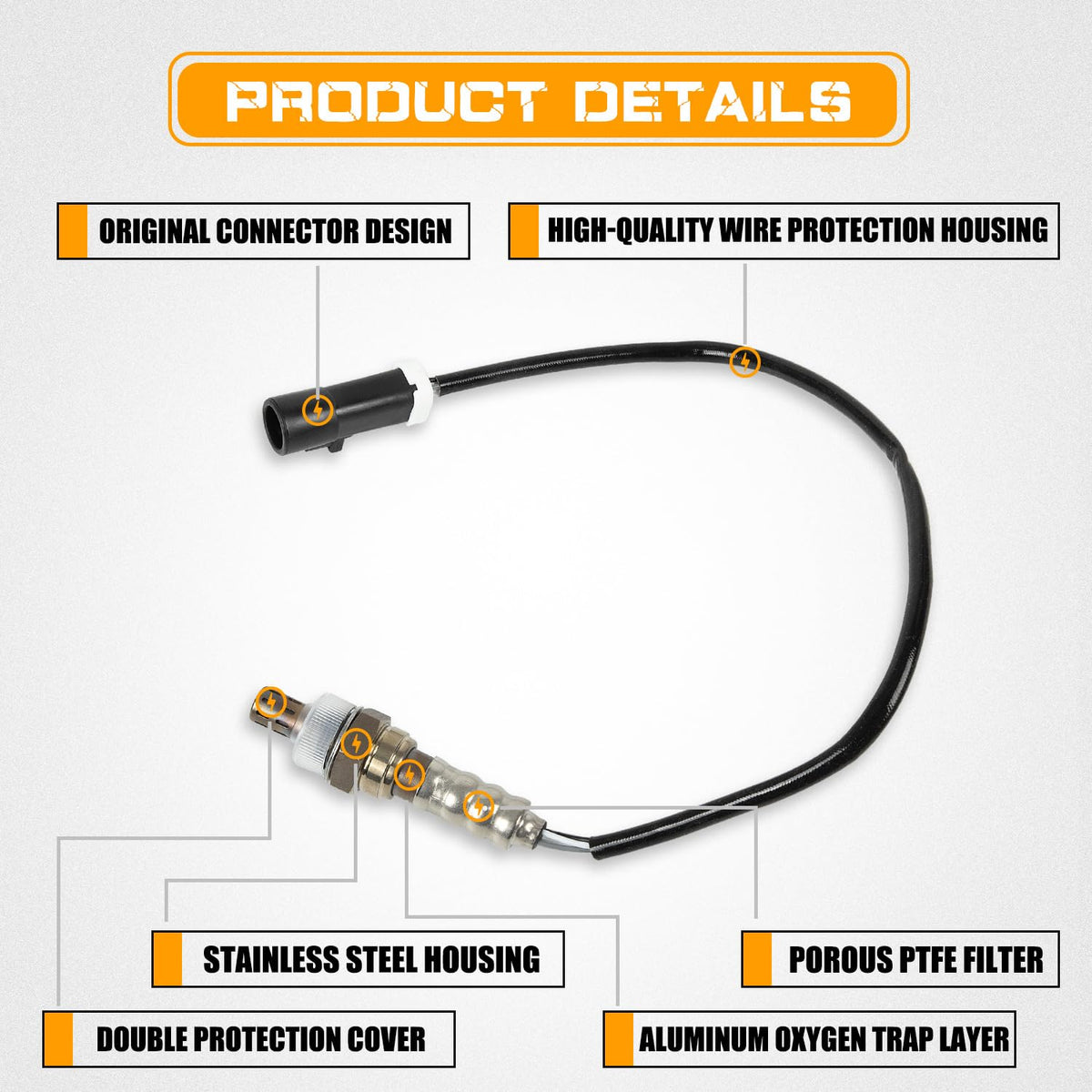 RANSOTO O2 sensor installed in exhaust pipe demonstrating correct placement and improved readings