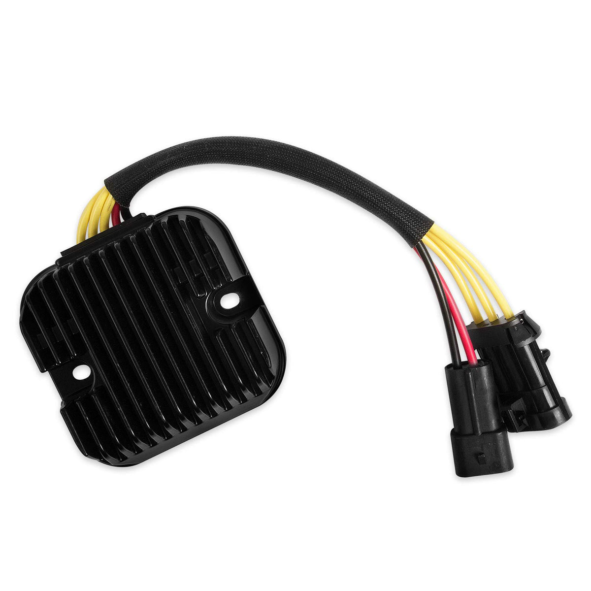 RANSOTO regulator rectifier front view showing mounting points and connectors for easy replacement
