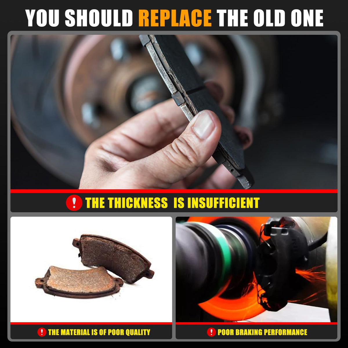 RANSOTO brake pad beside coin for scale helping confirm fit and selection benefit