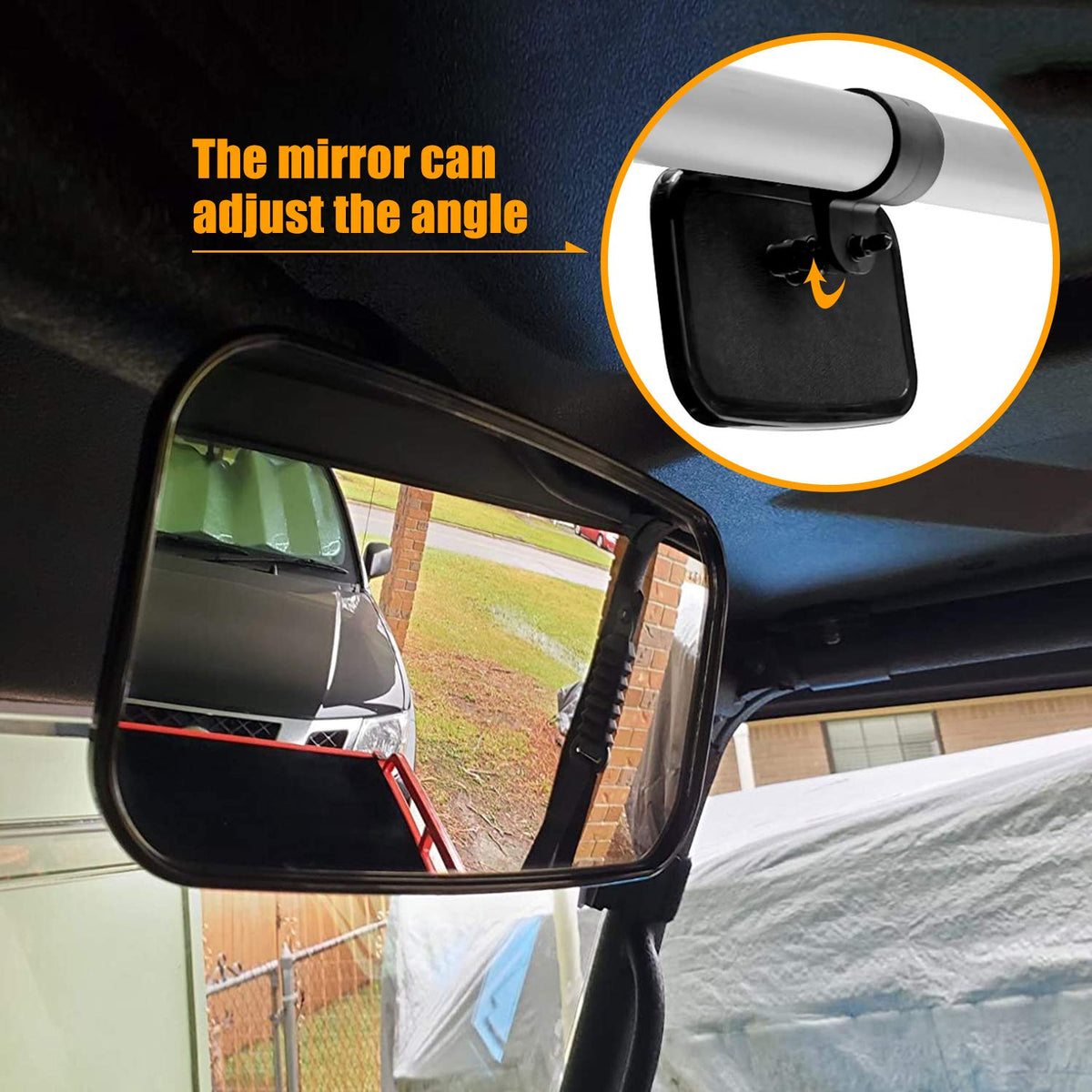 RANSOTO driver-side mirror mounted improving side view for safer lane checks