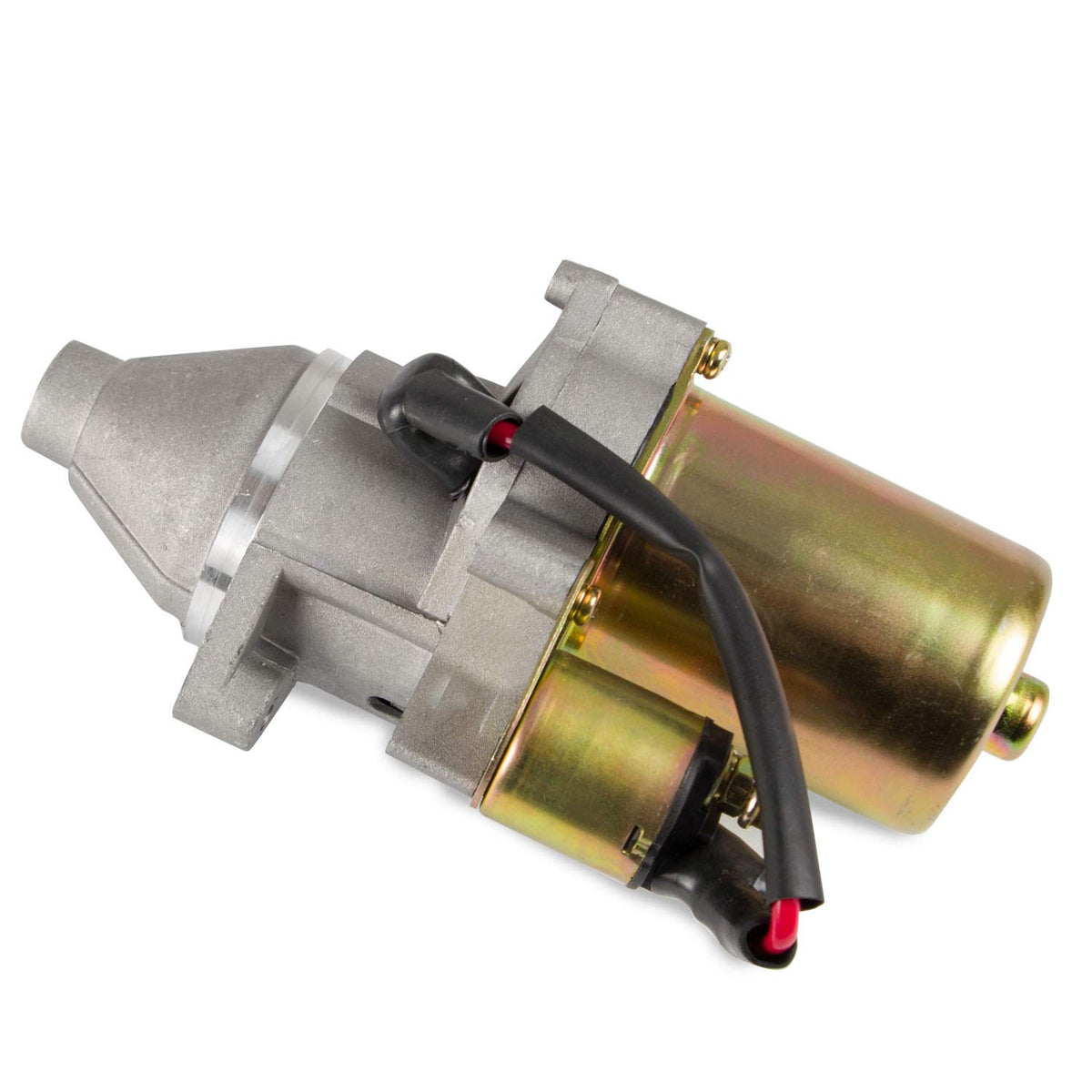 RANSOTO starter front view showing compact aluminum housing and mounting benefits