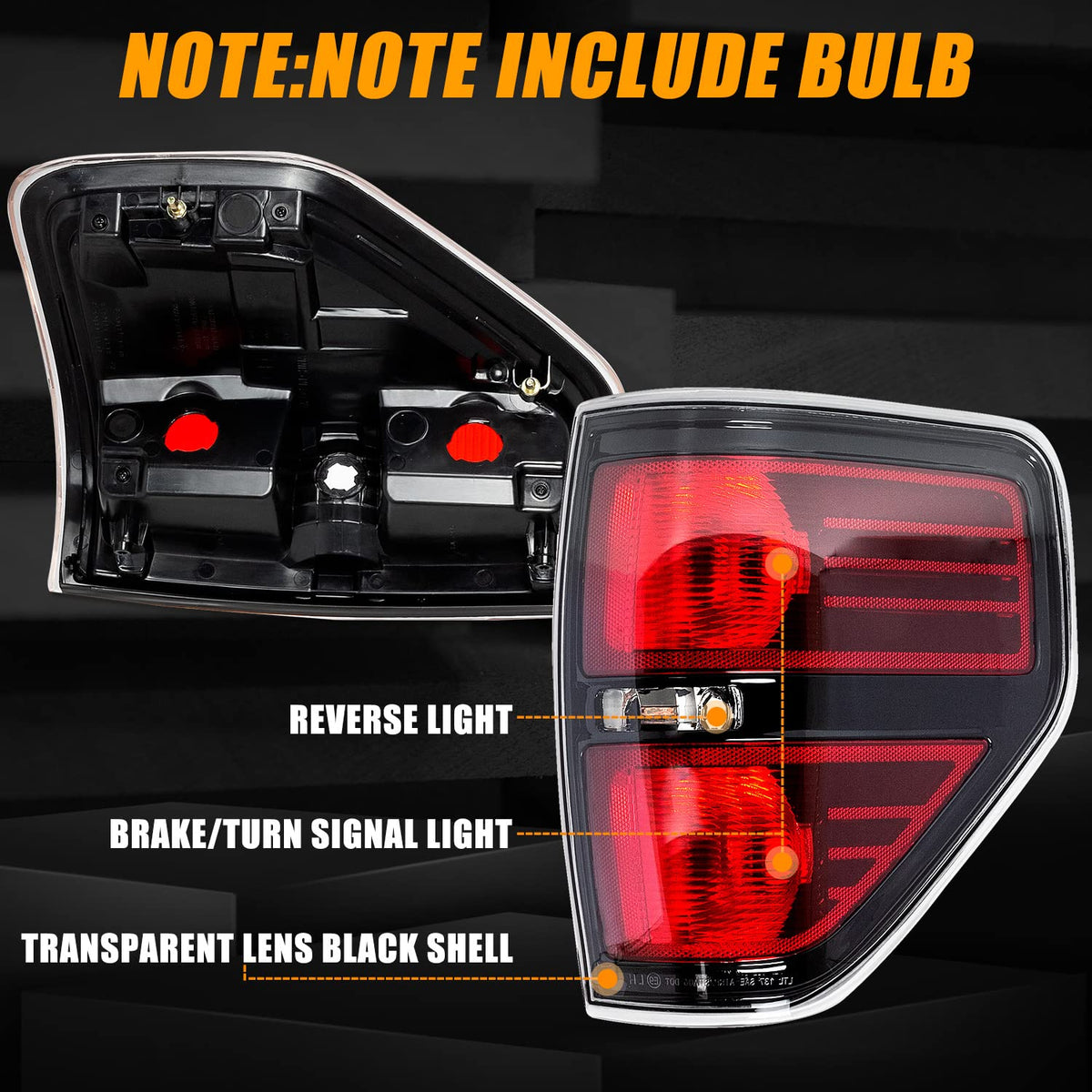 RANSOTO tail light installed on F-150 rear demonstrating clear signal visibility