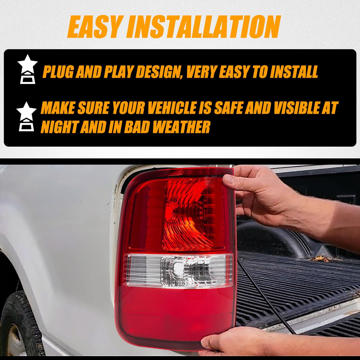 RANSOTO tail light installed on Ford F-150 demonstrating restored rear appearance benefit