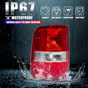RANSOTO tail light illuminated at night showing improved visibility and safety