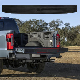 RANSOTO molding on pickup tailgate in lifestyle scene protecting edge from wear