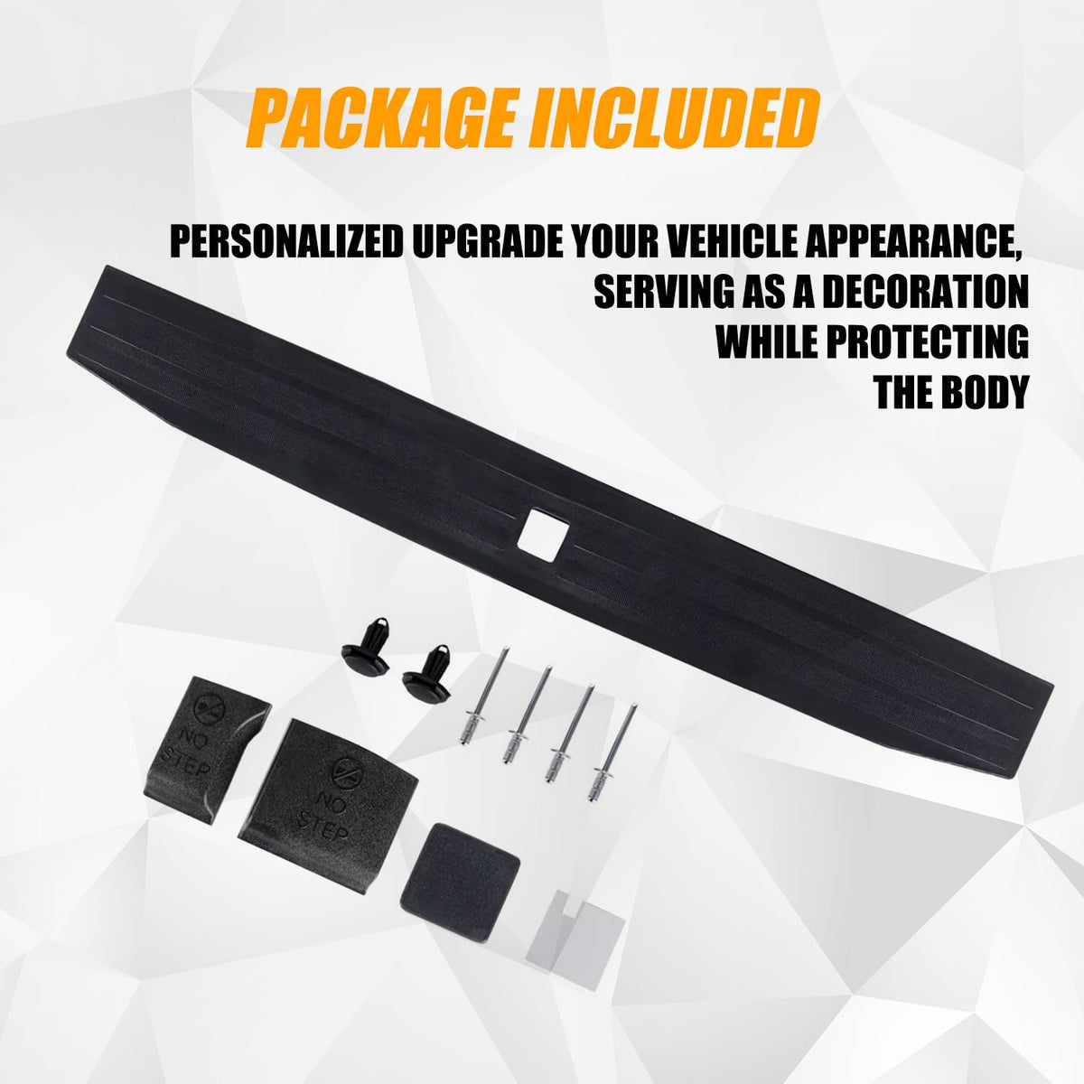 RANSOTO tailgate molding on truck at worksite illustrating protective benefit