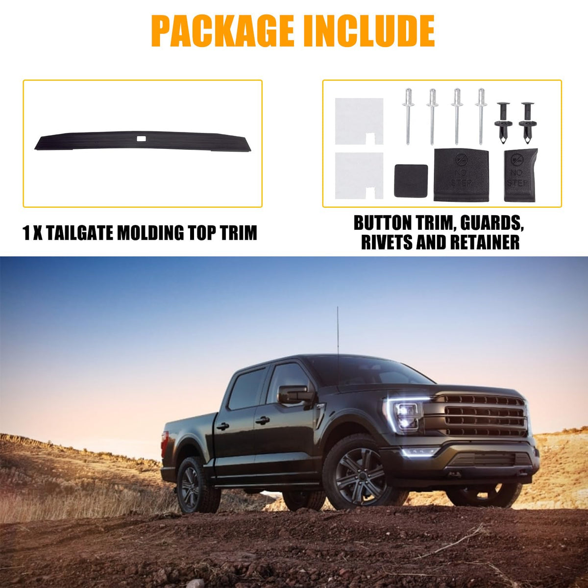 RANSOTO lifestyle shot of truck loading gear with trim cap preventing edge scratches
