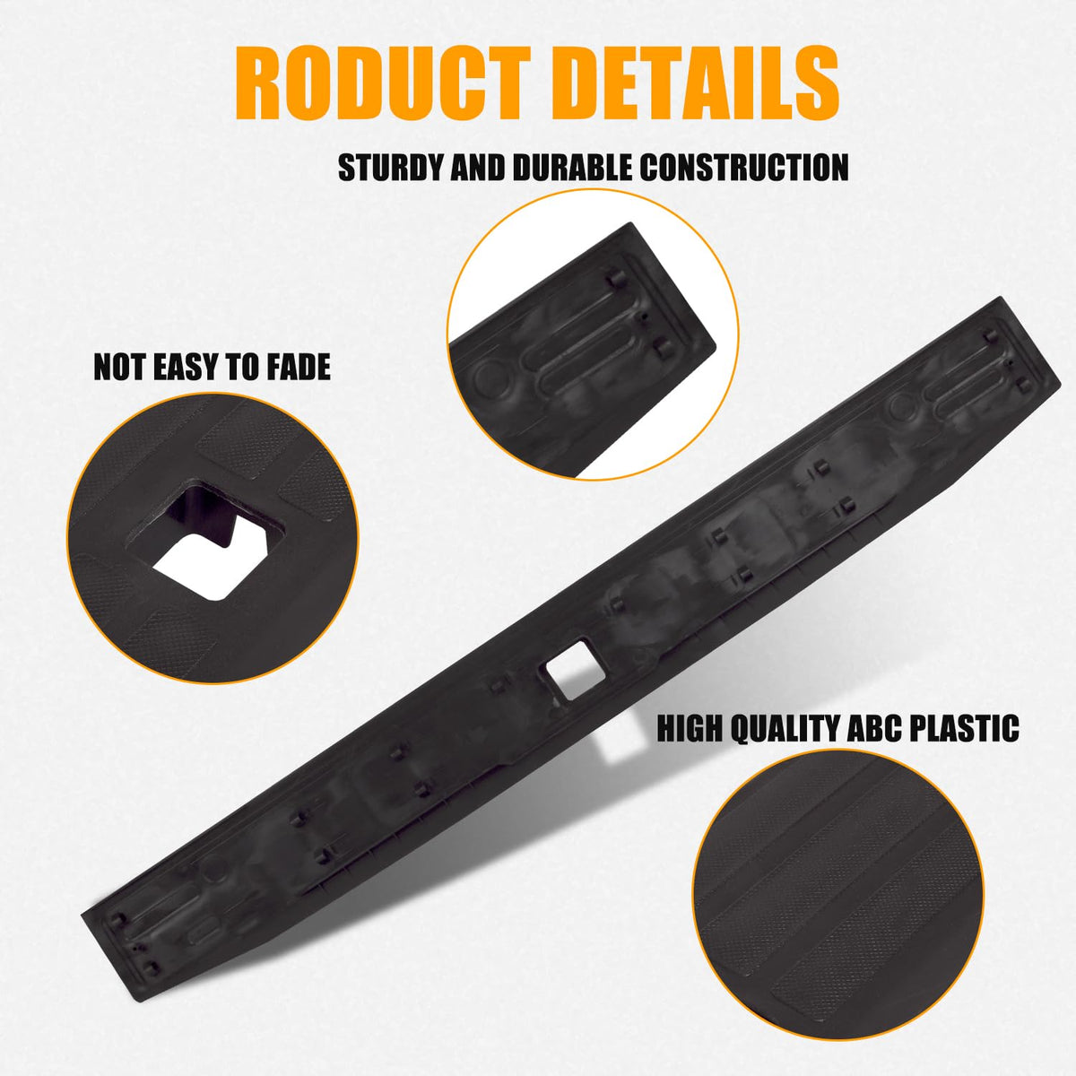 RANSOTO trim cap beside a ruler showing scale and accurate OEM contour fit