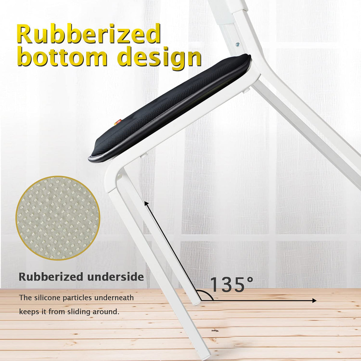 RaoRanDang cushion installed in a car seat showing stable placement and improved comfort