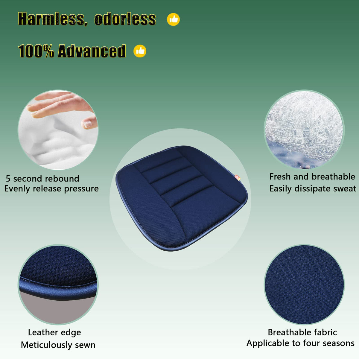 RaoRanDang underside with silicone particles providing non-slip grip and seat protection