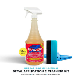 Rapid Tac felt-edge squeegee close-up protecting vinyl edges and preventing scratches