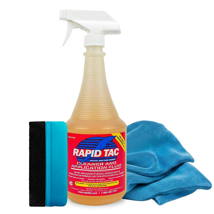 Rapid Tac spray bottle front view showing label and ready-to-use solution benefit