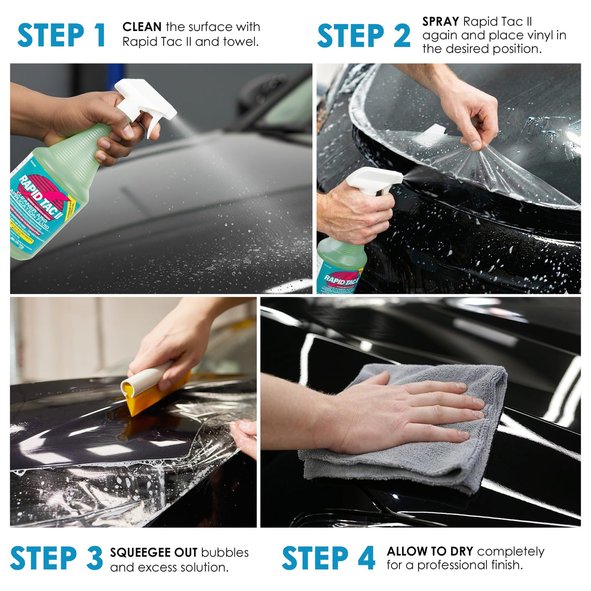 Rapid Tac II being sprayed on glass for quicker bonding benefit