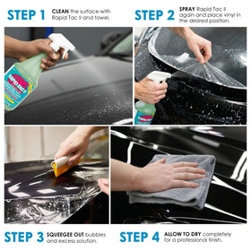 Rapid Tac II being sprayed on glass for quicker bonding benefit