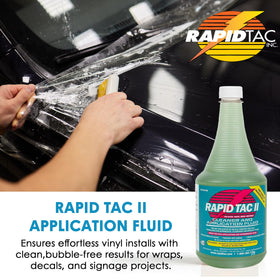 Rapid Tac spray nozzle close-up demonstrating precise application