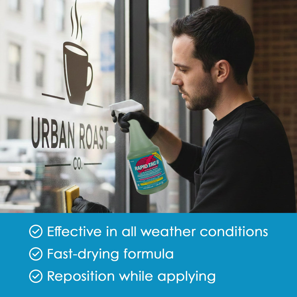 Applying vinyl wrap with Rapid Tac II for repositioning and bubble-free adhesion
